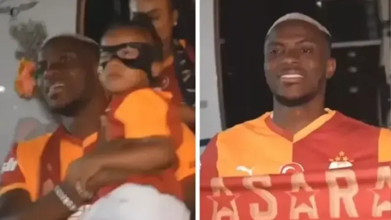 Galatasaray'ın yeni yıldızı Osimhen İstanbul'da