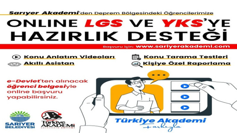 SARIYER AKADEMİ’DEN DEPREMZEDE ÖĞRENCİLERE ÜCRETSİZ EĞİTİM