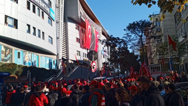 Beşiktaş Belediyesi İşçileri Eylemde