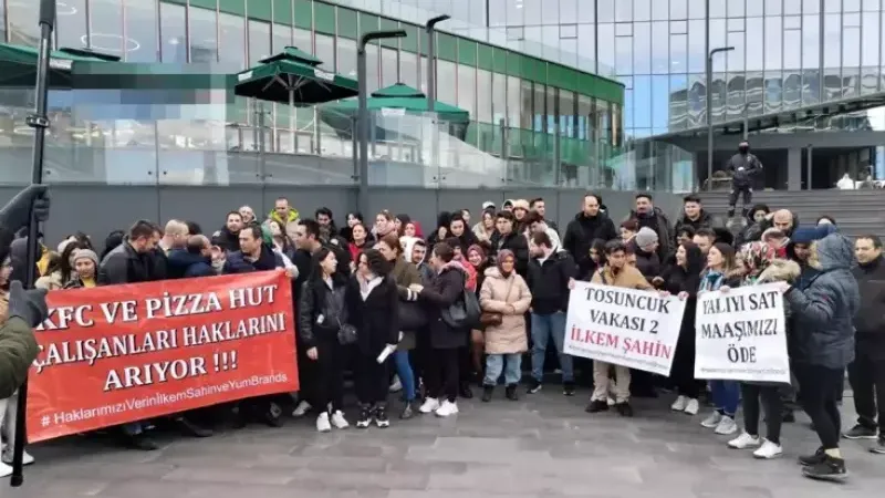 KFC ve Pizza Hut işçileri eylemde